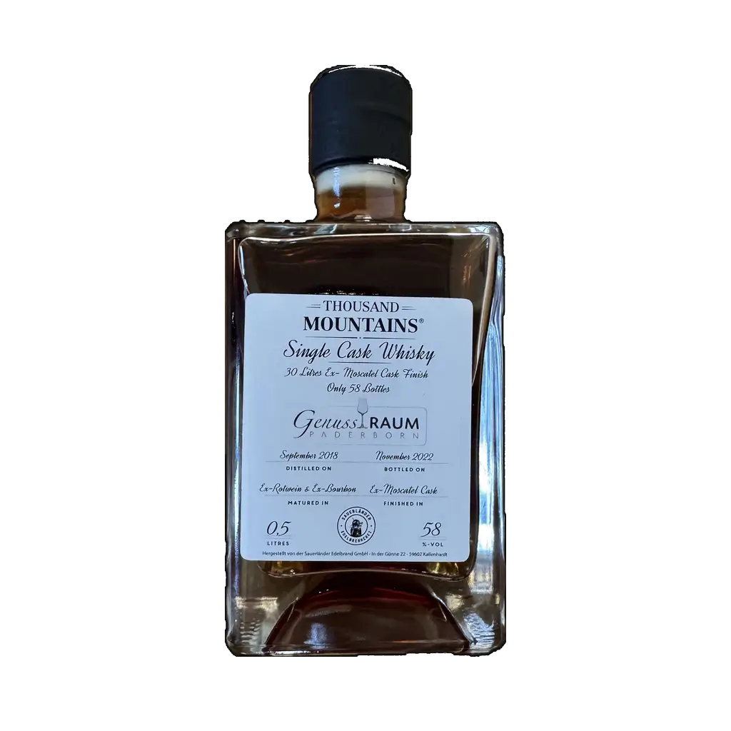 Thousand Mountains (2018/2022) Ex-Rotwein & Ex-Burbon in Ex-Moscatel Finish - Genussraum Paderborn